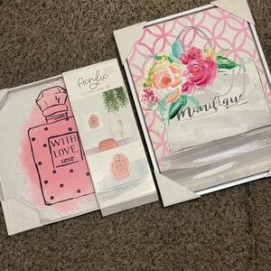Floral and Perfume Wall Art Set